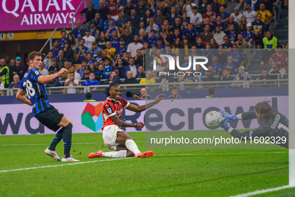 Rafael Leao during FC Internazionale against AC Milan, Serie A, at Giuseppe Meazza Stadium in Milan, Italy, on September 22, 2024. 