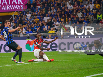 Rafael Leao during FC Internazionale against AC Milan, Serie A, at Giuseppe Meazza Stadium in Milan, Italy, on September 22, 2024. (