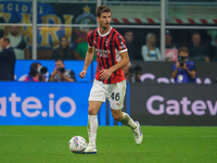 Matteo Gabbia during the match between FC Internazionale and AC Milan in Serie A at Giuseppe Meazza Stadium in Milan, Italy, on September 22...