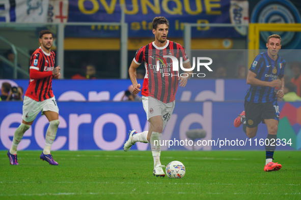 Matteo Gabbia during the match between FC Internazionale and AC Milan in Serie A at Giuseppe Meazza Stadium in Milan, Italy, on September 22...