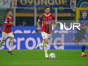 Matteo Gabbia during the match between FC Internazionale and AC Milan in Serie A at Giuseppe Meazza Stadium in Milan, Italy, on September 22...