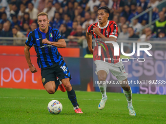 Tijjani Reijnders during FC Internazionale against AC Milan, Serie A, at Giuseppe Meazza Stadium in Milan, Italy, on September 22, 2024. (