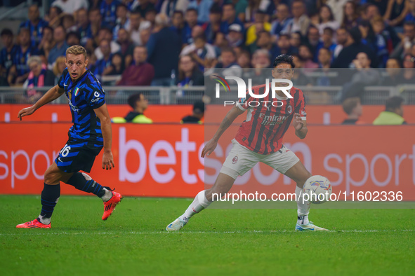 Tijjani Reijnders during FC Internazionale against AC Milan, Serie A, at Giuseppe Meazza Stadium in Milan, Italy, on September 22, 2024. 