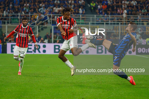 Samuel Chukwueze during the match between FC Internazionale and AC Milan in Serie A at Giuseppe Meazza Stadium in Milan, Italy, on September...