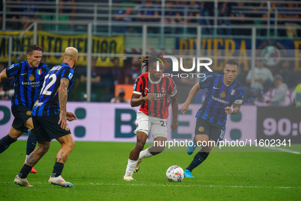 Samuel Chukwueze during the match between FC Internazionale and AC Milan in Serie A at Giuseppe Meazza Stadium in Milan, Italy, on September...