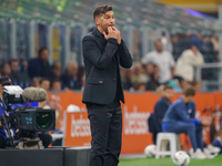 Paulo Fonseca is the head coach of AC Milan during the match between FC Internazionale and AC Milan in Serie A at Giuseppe Meazza Stadium in...