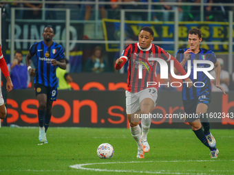 Noah Okafor during the match between FC Internazionale and AC Milan in Serie A at Giuseppe Meazza Stadium in Milan, Italy, on September 22,...