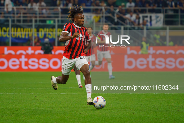 Samuel Chukwueze during the match between FC Internazionale and AC Milan in Serie A at Giuseppe Meazza Stadium in Milan, Italy, on September...