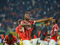 Youssouf Fofana celebrates during the match between FC Internazionale and AC Milan in Serie A at Giuseppe Meazza Stadium in Milan, Italy, on...