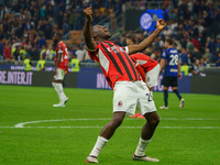 Youssouf Fofana celebrates during the match between FC Internazionale and AC Milan in Serie A at Giuseppe Meazza Stadium in Milan, Italy, on...