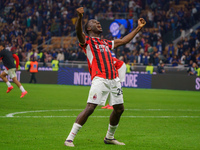 Youssouf Fofana celebrates during the match between FC Internazionale and AC Milan in Serie A at Giuseppe Meazza Stadium in Milan, Italy, on...