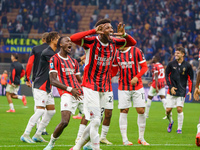 Emerson Royal celebrates during the match between FC Internazionale and AC Milan in Serie A at Giuseppe Meazza Stadium in Milan, Italy, on S...