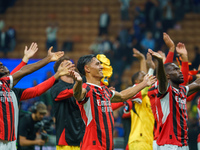 Tijjani Reijnders celebrates during the match between FC Internazionale and AC Milan, Serie A, at Giuseppe Meazza Stadium in Milan, Italy, o...