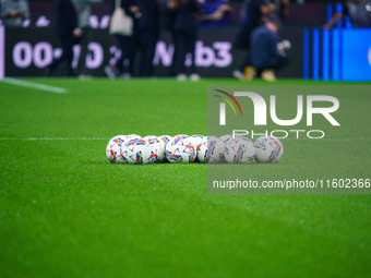 Serie A balls during the match between FC Internazionale and AC Milan in Serie A at Giuseppe Meazza Stadium in Milan, Italy, on September 22...