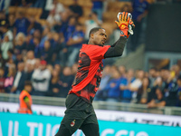 Mike Maignan during FC Internazionale against AC Milan, Serie A, at Giuseppe Meazza Stadium in Milan, Italy, on September 22, 2024. (