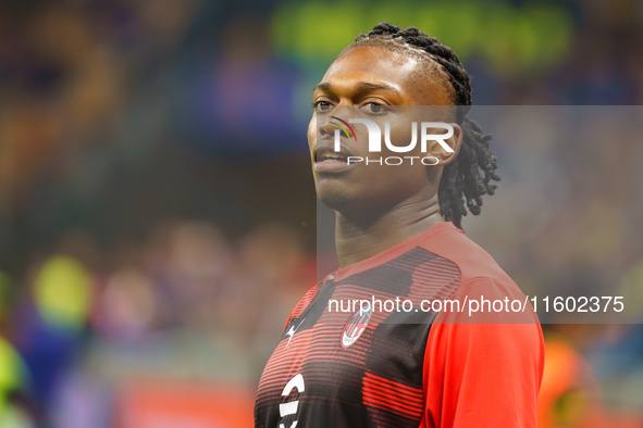 Rafael Leao during FC Internazionale against AC Milan, Serie A, at Giuseppe Meazza Stadium in Milan, Italy, on September 22, 2024. 