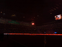 The atmosphere in San Siro Stadium during the FC Internazionale against AC Milan Serie A match at Giuseppe Meazza Stadium in Milan, Italy, o...