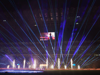 The atmosphere in San Siro Stadium during the FC Internazionale against AC Milan Serie A match at Giuseppe Meazza Stadium in Milan, Italy, o...