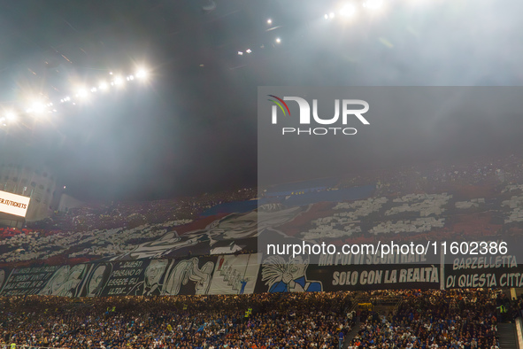 San Siro Stadium during FC Internazionale against AC Milan, Serie A, at Giuseppe Meazza Stadium in Milan, Italy, on September 22, 2024. 