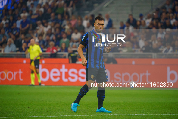 Lautaro Martinez during the match between FC Internazionale and AC Milan in Serie A at Giuseppe Meazza Stadium in Milan, Italy, on September...