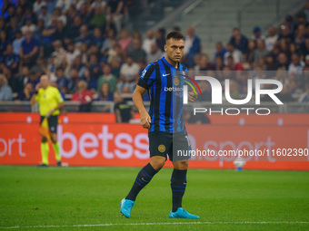 Lautaro Martinez during the match between FC Internazionale and AC Milan in Serie A at Giuseppe Meazza Stadium in Milan, Italy, on September...