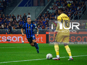 Lautaro Martinez during the match between FC Internazionale and AC Milan in Serie A at Giuseppe Meazza Stadium in Milan, Italy, on September...