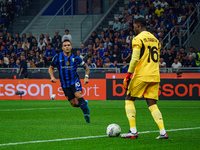 Lautaro Martinez during the match between FC Internazionale and AC Milan in Serie A at Giuseppe Meazza Stadium in Milan, Italy, on September...