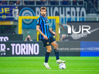 Francesco Acerbi during the FC Internazionale match against AC Milan, Serie A, at Giuseppe Meazza Stadium in Milan, Italy, on September 22,...