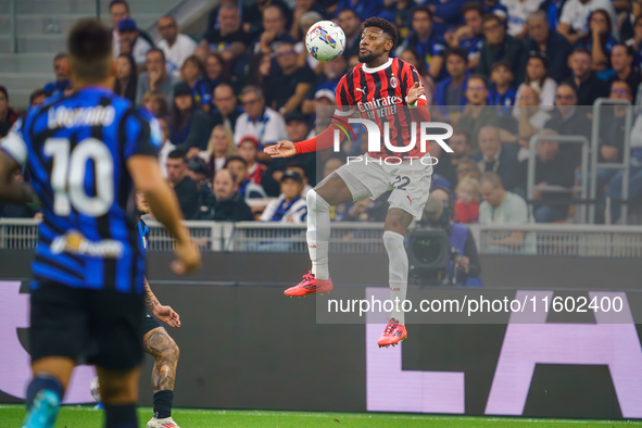 Emerson Royal during the match between FC Internazionale and AC Milan in Serie A at Giuseppe Meazza Stadium in Milan, Italy, on September 22...