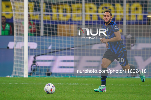 Hakan Calhanoglu during FC Internazionale against AC Milan, Serie A, at Giuseppe Meazza Stadium in Milan, Italy, on September 22, 2024. 