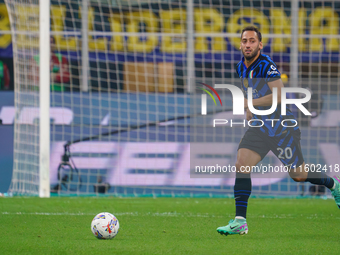 Hakan Calhanoglu during FC Internazionale against AC Milan, Serie A, at Giuseppe Meazza Stadium in Milan, Italy, on September 22, 2024. (