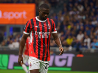 Fikayo Tomori during the match between FC Internazionale and AC Milan in Serie A at Giuseppe Meazza Stadium in Milan, Italy, on September 22...