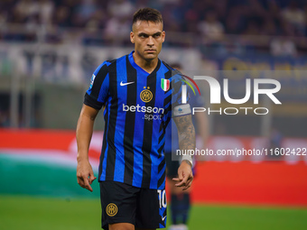 Lautaro Martinez during the match between FC Internazionale and AC Milan in Serie A at Giuseppe Meazza Stadium in Milan, Italy, on September...