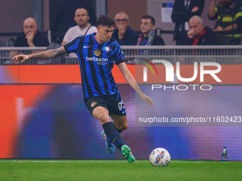 Alessandro Bastoni during FC Internazionale against AC Milan, Serie A, at Giuseppe Meazza Stadium in Milan, Italy, on September 22, 2024. (