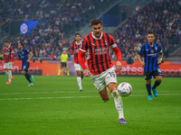 Theo Hernandez during the match between FC Internazionale and AC Milan in Serie A at Giuseppe Meazza Stadium in Milan, Italy, on September 2...