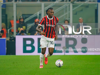 Rafael Leao plays during the FC Internazionale against AC Milan Serie A match at Giuseppe Meazza Stadium in Milan, Italy, on September 22, 2...