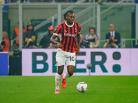 Rafael Leao plays during the FC Internazionale against AC Milan Serie A match at Giuseppe Meazza Stadium in Milan, Italy, on September 22, 2...