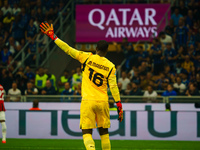 Mike Maignan during FC Internazionale against AC Milan, Serie A, at Giuseppe Meazza Stadium in Milan, Italy, on September 22, 2024. (