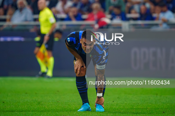 Lautaro Martinez during the match between FC Internazionale and AC Milan in Serie A at Giuseppe Meazza Stadium in Milan, Italy, on September...