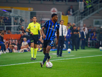 Denzel Dumfries during FC Internazionale against AC Milan, Serie A, at Giuseppe Meazza Stadium in Milan, Italy, on September 22, 2024. (