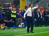 Simone Inzaghi, Head Coach of FC Inter, during the match between FC Internazionale and AC Milan, Serie A, at Giuseppe Meazza Stadium in Mila...