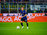 Nicolo Barella participates in the FC Internazionale match against AC Milan, Serie A, at Giuseppe Meazza Stadium in Milan, Italy, on Septemb...