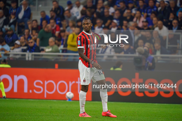 Rafael Leao during FC Internazionale against AC Milan, Serie A, at Giuseppe Meazza Stadium in Milan, Italy, on September 22, 2024. 