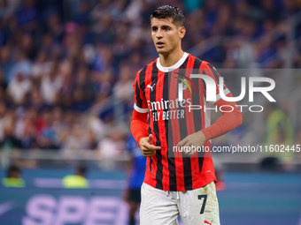 Alvaro Morata during FC Internazionale against AC Milan, Serie A, at Giuseppe Meazza Stadium in Milan, Italy, on September 22, 2024. (