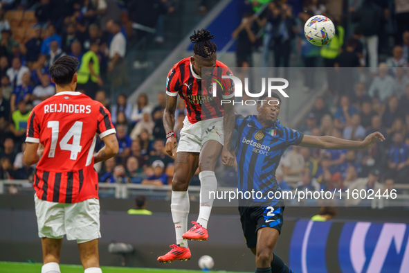 Rafael Leao during FC Internazionale against AC Milan, Serie A, at Giuseppe Meazza Stadium in Milan, Italy, on September 22, 2024. 