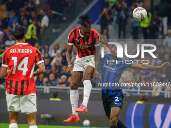 Rafael Leao during FC Internazionale against AC Milan, Serie A, at Giuseppe Meazza Stadium in Milan, Italy, on September 22, 2024. (