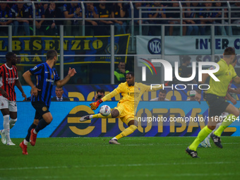 Mike Maignan during FC Internazionale against AC Milan, Serie A, at Giuseppe Meazza Stadium in Milan, Italy, on September 22, 2024. (