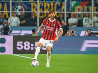 Matteo Gabbia during the match between FC Internazionale and AC Milan in Serie A at Giuseppe Meazza Stadium in Milan, Italy, on September 22...