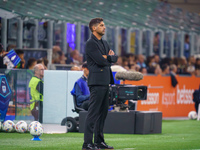 Paulo Fonseca is the head coach of AC Milan during the match between FC Internazionale and AC Milan in Serie A at Giuseppe Meazza Stadium in...