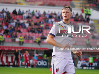 Sam Beukema participates in the match between AC Monza and Bologna FC 1909, Serie A, at U-Power Stadium in Monza, Italy, on September 22, 20...